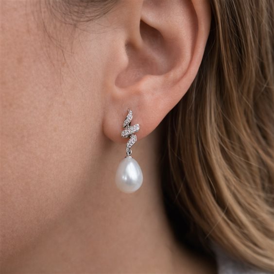 Ohrringe Comete Dame in Weißgold Perla ORP401 - ORP401